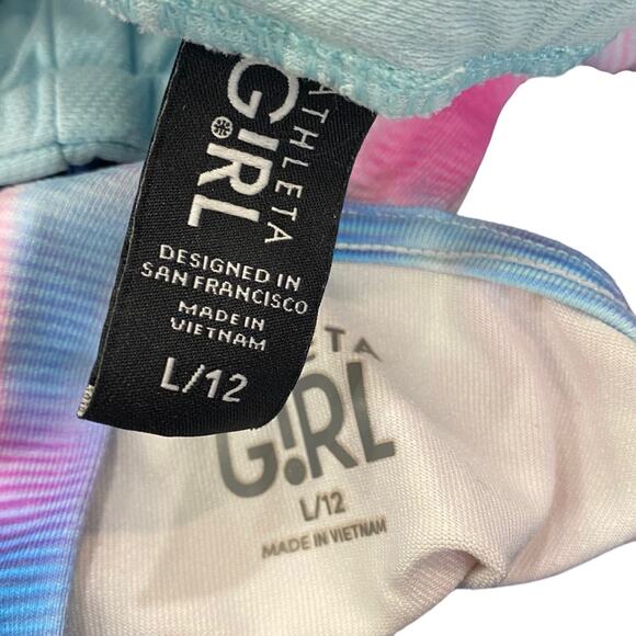 Athleta Girl navy Blue tank & farallon all play Activewear Set Size LARGE 12 - Picture 3 of 6